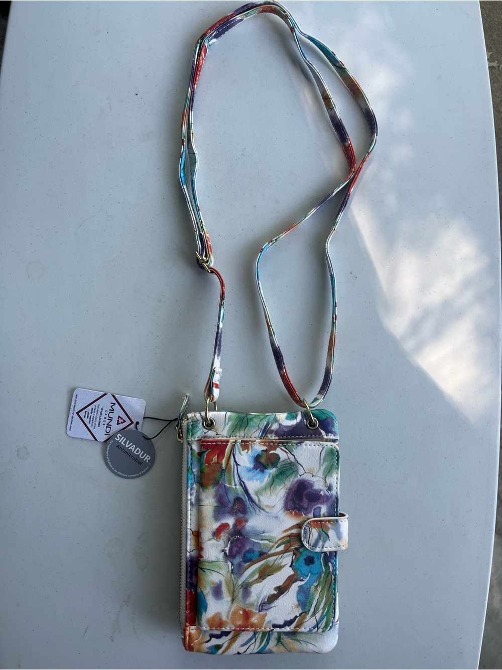 Floral Crossbody Phone Wallet - Multicolor